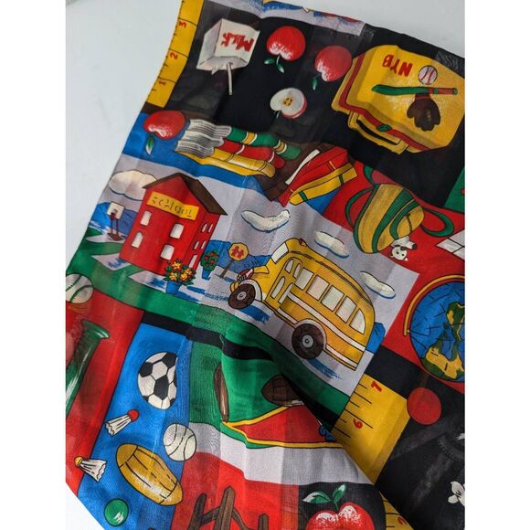 Back To School Women's Rectangular Scarf Teacher School Supply Scarf 58x14 Light - Picture 3 of 6